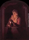 Gerrit Dou Woman with a candle painting